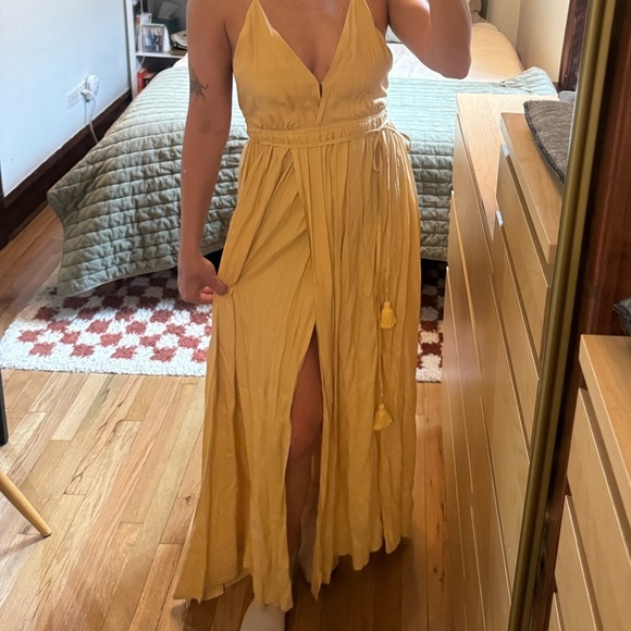 Faithfull the Brand Mustard Yellow Dress - Picture 3 of 7